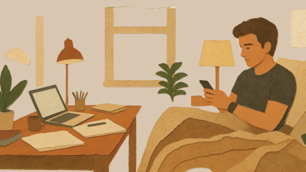 Person sitting at a desk thinking quietly, representing the hidden cost of staying in a comfort zone.
